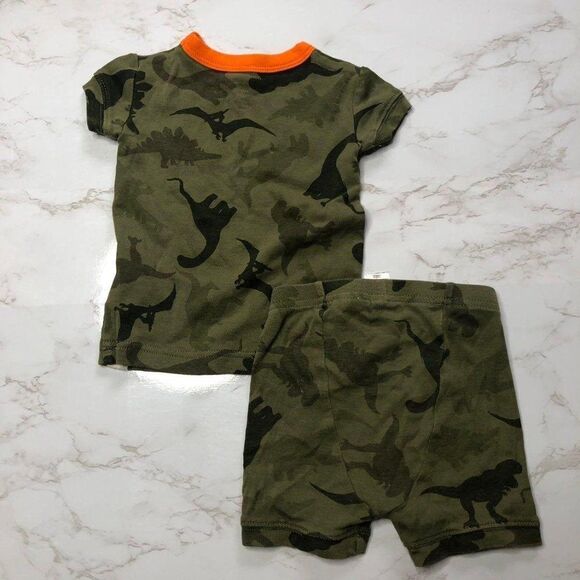 Gap Camo Dino Snore Pajama Set Baby 6-12 Months - Picture 3 of 3